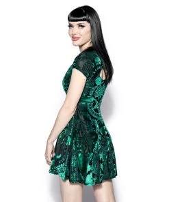 ACDC Green Baroque - Velvet Dress Womens