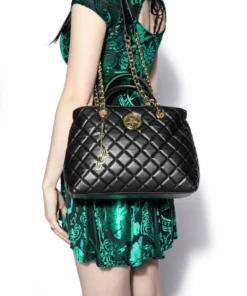 IDS Bags / Wallets Believe In Yourself - Black Quilted Satchel