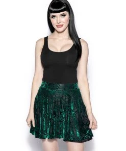 ACDC Green Baroque - Velvet Skirt