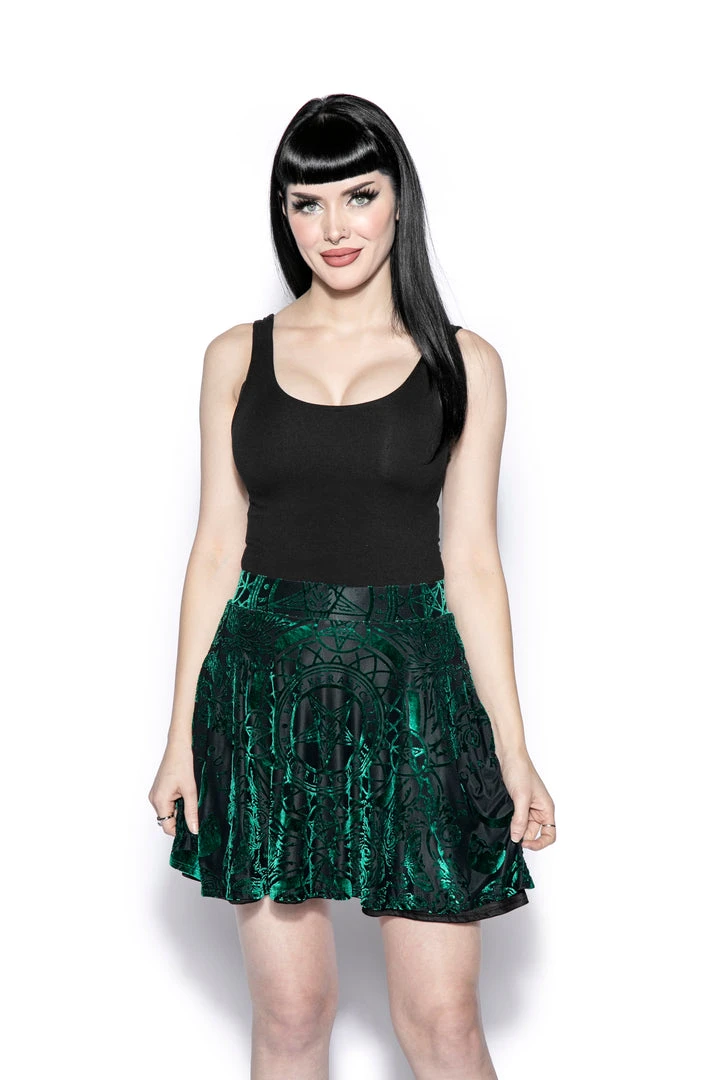 ACDC Green Baroque - Velvet Skirt 3 ACDC Green Baroque - Velvet Skirt