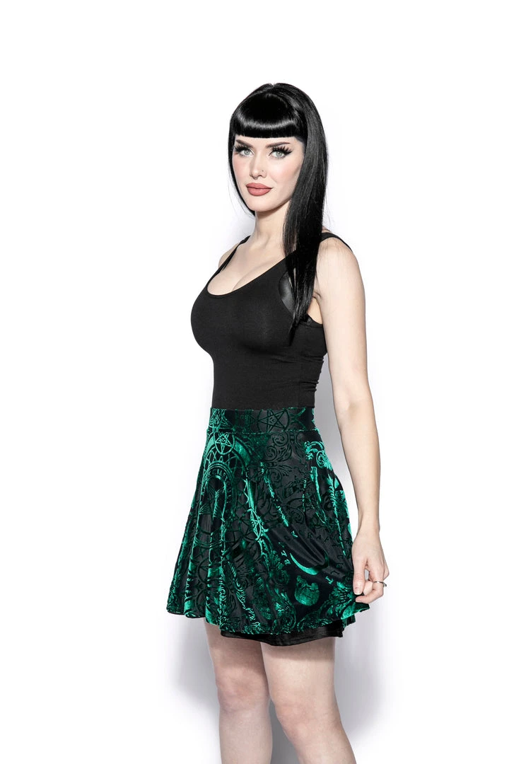 ACDC Green Baroque - Velvet Skirt 5 ACDC Green Baroque - Velvet Skirt