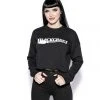 Blackcraft Cult Blackcraft Broom Logo - Women's Cropped Crewneck
