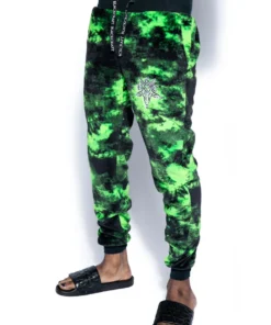 ACDC Green Lightning Dye - Unisex Cozy Joggers 9 ACDC Green Lightning Dye - Unisex Cozy Joggers