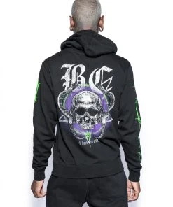 Blackcraft Cult Snake Skull - Hooded Pullover Sweater Mens