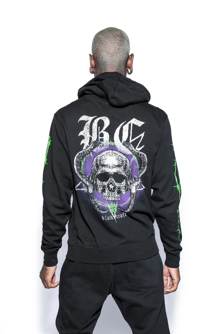 Blackcraft Cult Snake Skull - Hooded Pullover Sweater Mens 3 Blackcraft Cult Snake Skull - Hooded Pullover Sweater Mens
