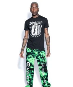 ACDC Mens Green Lightning Dye - Unisex Lounge Pant