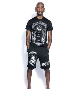 Blackcraft Cult Mens Reaper Head - Sweat Shorts
