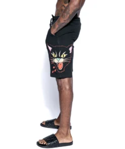 Blackcraft Cult Mens Hell Cat Flash Shorts