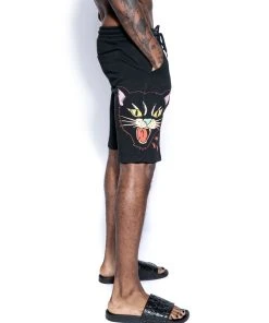 Blackcraft Cult Mens Hell Cat Flash Shorts