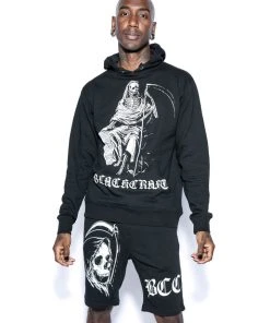 Blackcraft Cult Mens Reaper's Tombstone - Hooded Pullover Sweater