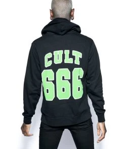 Blackcraft Cult Cult 666 - Green Hooded Pullover Sweater Mens