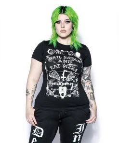 Blackcraft Cult Hail Satan And Drink Coffee - Women's Tee