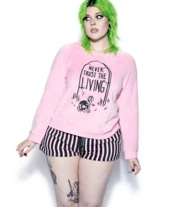 ACDC Womens Pink Never Trust The Living - Women's Pajama Set