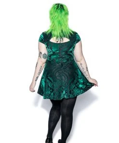 ACDC Green Baroque - Velvet Dress Womens