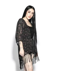 ACDC Womens Pentagram Rose - Kimono