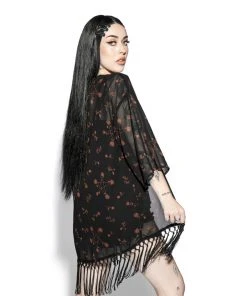 ACDC Womens Pentagram Rose - Kimono