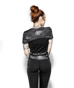 Blackcraft Cult Believe In Yourself Camo - Active Crop Top Womens