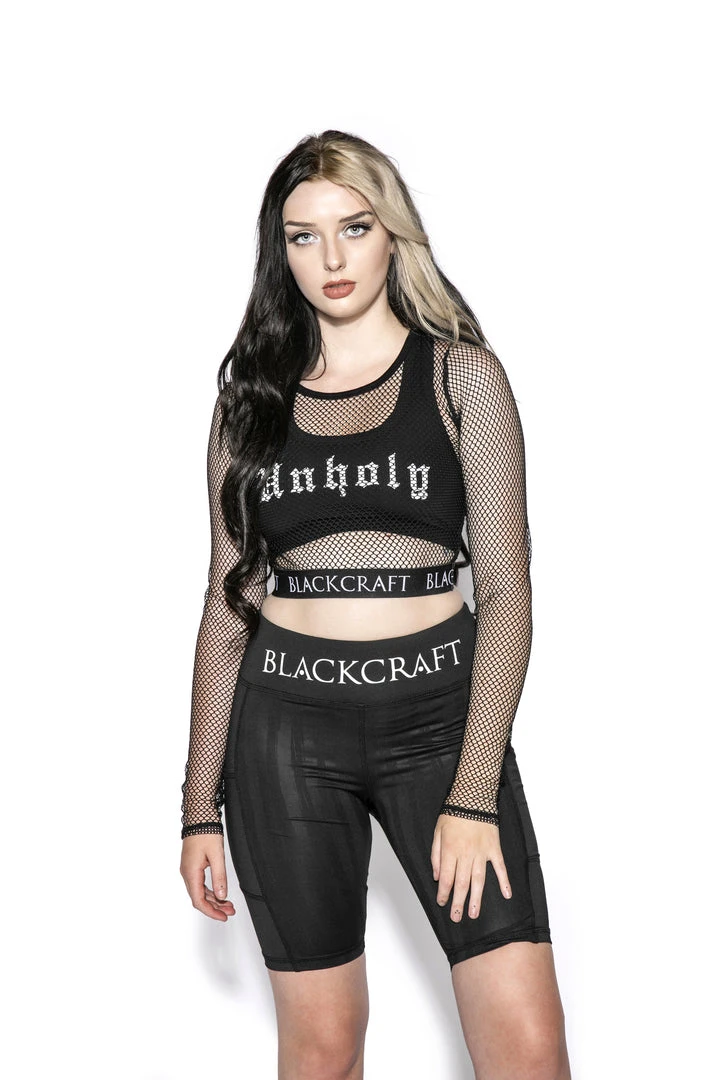 ACDC Womens Blackcraft - Women's Fishnet Long Sleeve Crop 4 ACDC Womens Blackcraft - Women's Fishnet Long Sleeve Crop