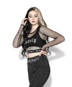 ACDC Womens Blackcraft - Women's Fishnet Long Sleeve Crop 8 ACDC Womens Blackcraft - Women's Fishnet Long Sleeve Crop