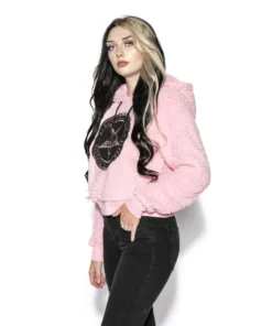 ACDC Believe In Yourself - Pink Women's Sherpa Hoodie 10 ACDC Believe In Yourself - Pink Women's Sherpa Hoodie