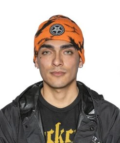 Reach Believe In Yourself - Orange Lightning Dye Beanie Accessories