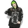 ACDC Love Me Like My Demons Do - Oversized Mesh Hoodie Womens