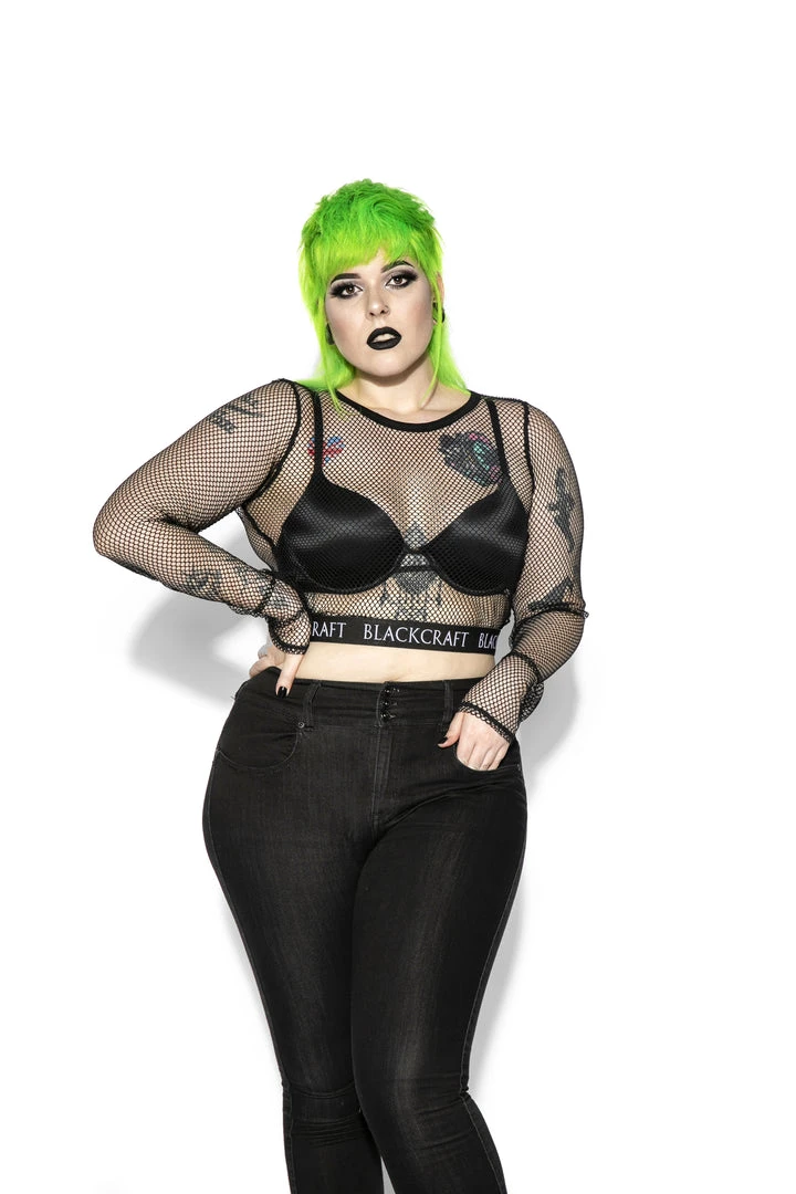 ACDC Womens Blackcraft - Women's Fishnet Long Sleeve Crop 3 ACDC Womens Blackcraft - Women's Fishnet Long Sleeve Crop