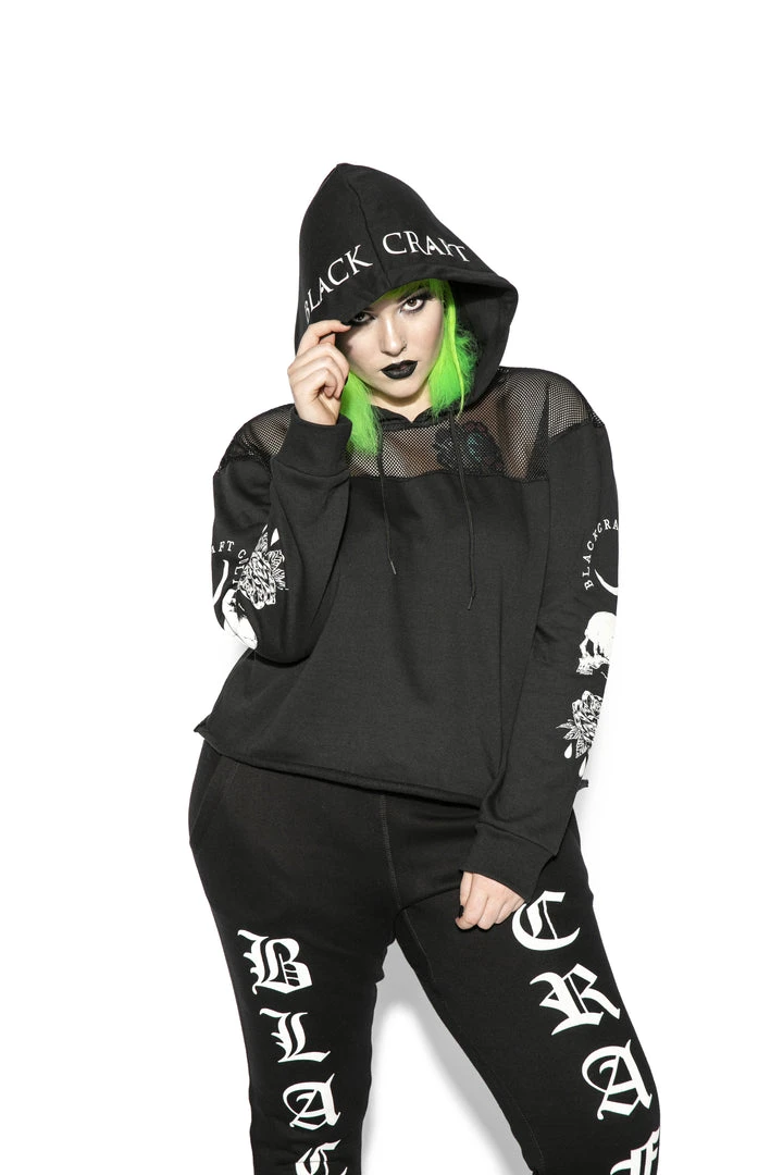 ACDC Womens Spirits Of The Dead - Mesh Crop Hoodie 8 ACDC Womens Spirits Of The Dead - Mesh Crop Hoodie
