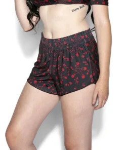 ACDC Womens Pentagram Rose Swim Shortie