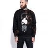 Blackcraft Cult Mens Spirits Of The Dead - Men's Bleach Wash Crewneck