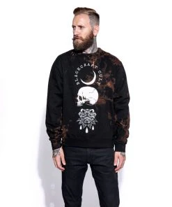 Blackcraft Cult Mens Spirits Of The Dead - Men's Bleach Wash Crewneck