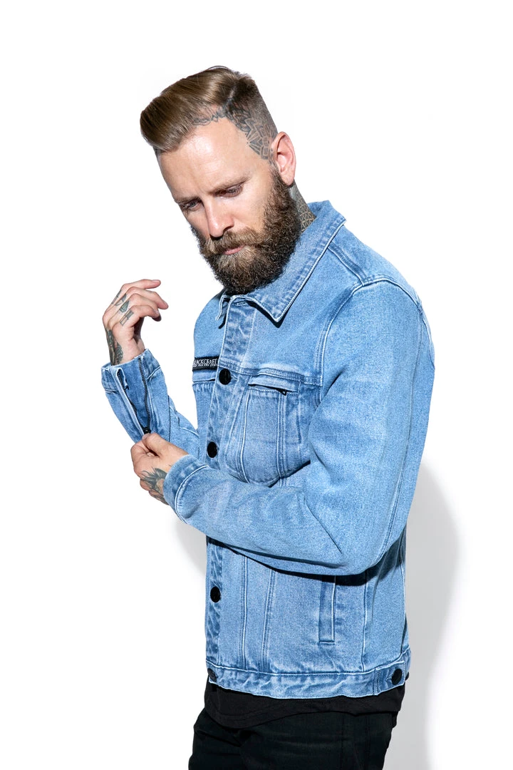 Blackcraft Cult Mens Blue Moon - Unisex Denim Jacket 8 Blackcraft Cult Mens Blue Moon - Unisex Denim Jacket