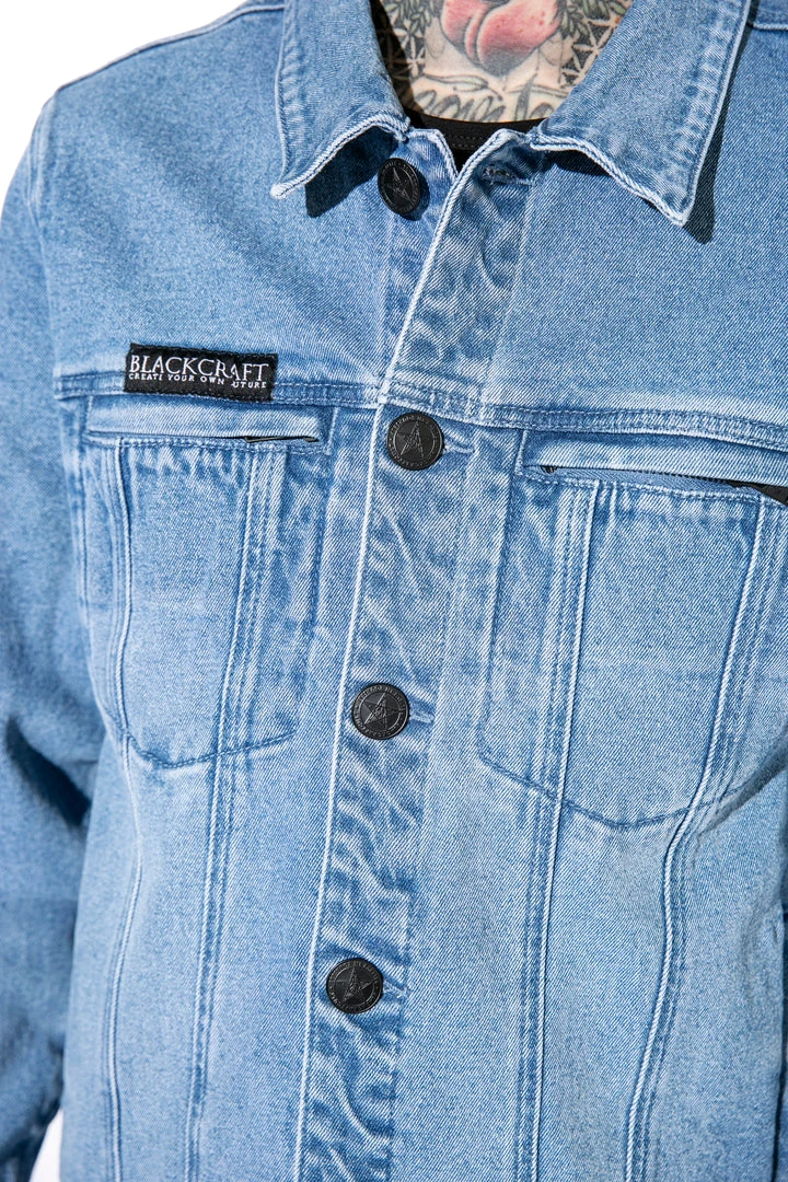 Blackcraft Cult Mens Blue Moon - Unisex Denim Jacket 6 Blackcraft Cult Mens Blue Moon - Unisex Denim Jacket