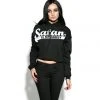 Blackcraft Cult Satan Is My Daddy - Women's Cropped Hoodie