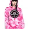 ACDC Believe In Yourself - Pink Tie Dye Hooded Pullover Mens