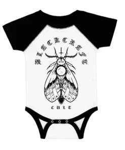 Blackcraft Cult Moth Planchette - Baby Baseball Onesie Kids