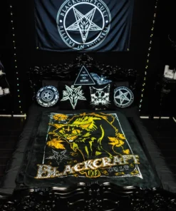 ACDC Vintage Halloween Cat - Throw Blanket Misc.