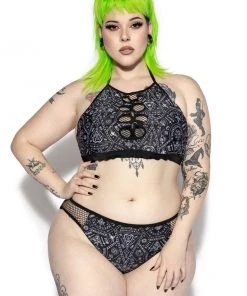 ACDC Womens Alchemical Ouija Mesh Bikini Top