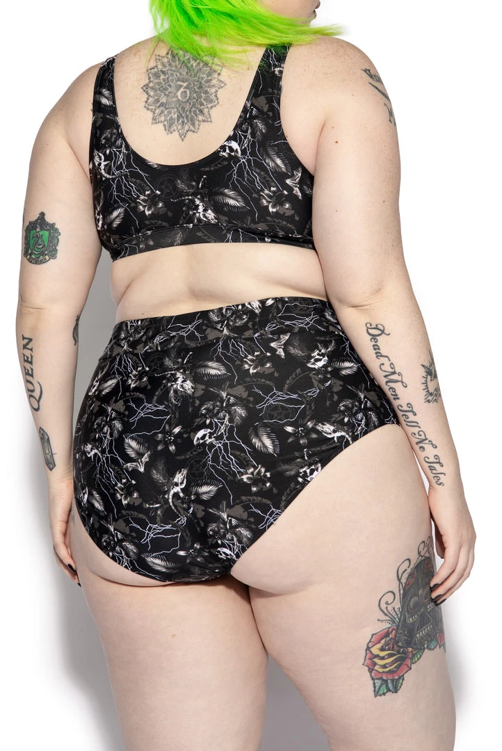 ACDC Tropic Gothic High Waisted Bikini Bottom Women's Swimwear 7 ACDC Tropic Gothic High Waisted Bikini Bottom Women's Swimwear