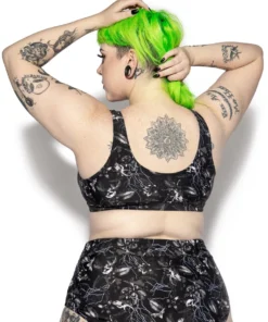 ACDC Tropic Gothic Tie Front Bikini Top Womens