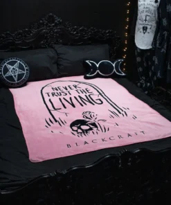 ACDC Never Trust The Living - Pink Throw Blanket Misc.