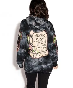 Blackcraft Cult Bats Roost - Black Tie Dye Hooded Pullover Mens