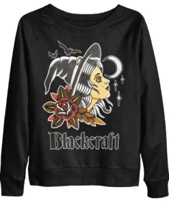 Blackcraft Cult Womens Bat Witch - Women's Scoop Neck Sweater