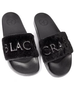 HK East Blackcraft Faux Fur - Premium Pool Slides
