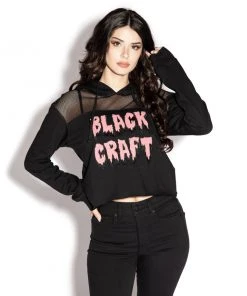 ACDC Slime Staple - Mesh Crop Hoodie Womens