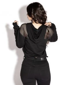 ACDC Slime Staple - Mesh Crop Hoodie Womens