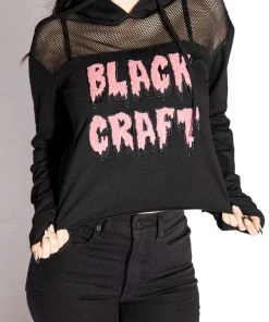 ACDC Slime Staple - Mesh Crop Hoodie Womens