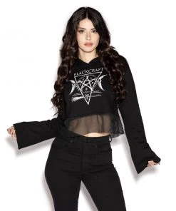ACDC Coven - Wide Sleeve Crop Hoodie