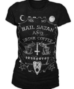 Blackcraft Cult Hail Satan And Drink Coffee - Women's Tee