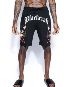 Blackcraft Cult Mens Hell Cat Flash Shorts
